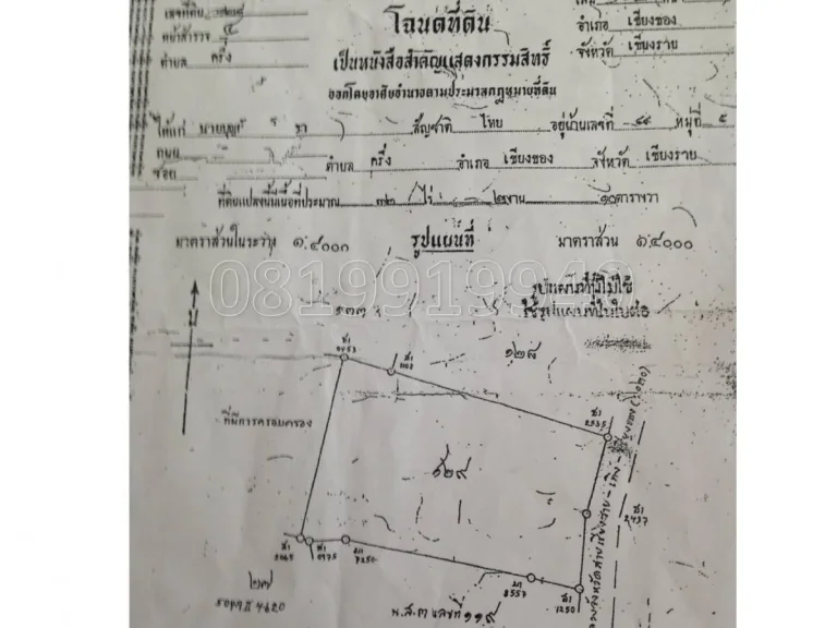 ขายที่ดินอำเภอเชียงของ ห่างจากศูนย์ราชการใหม่เพียง 2 กิโลเมตร 