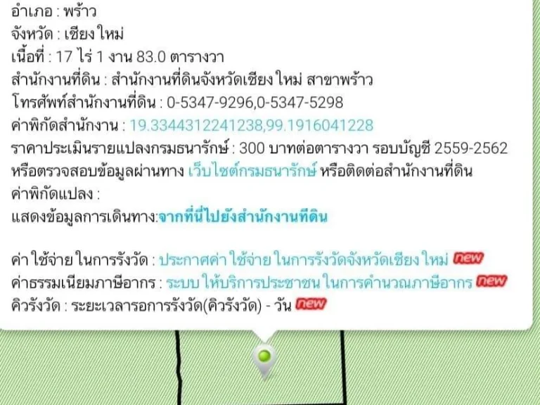 ขายที่ดินติดลำห้วย บ้านแม่แวน อพร้าว เชียงใหม่