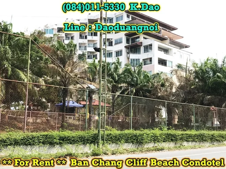 For Rent Ban Chang Cliff Beach Condotel 1 Bedroom 1 Bathroom 3rd Floor Studio Type