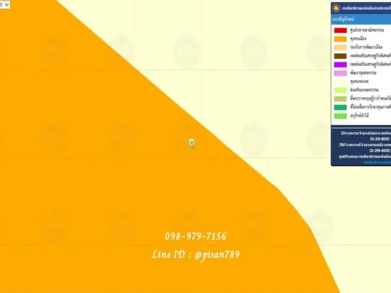 ขายที่ดินเนื้อที่ 9 ไร่ 67 ตารางวา ทำเลทอง ติดสถานที่ท่องเที่ยว เส้น 36 พัทยา ผังสีส้ม