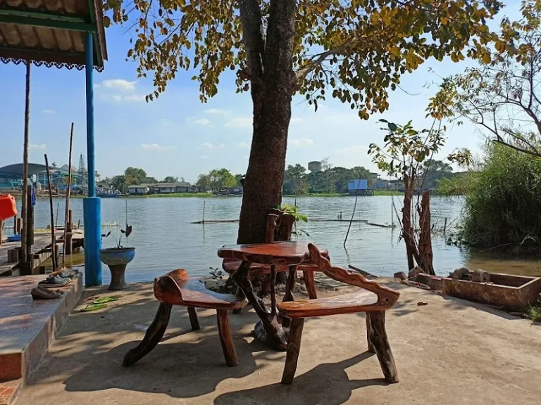 ที่ดินติดแม่น้ำเจ้าพระยา รหัสทรัพย์ บป024 ขายที่ดินติดแม่น้ำเจ้าพระยา แปลงเล็ก ในเขตเกาะเกิด อบางปะอิน อยุธยา เนื้อที่ 145 ตรว