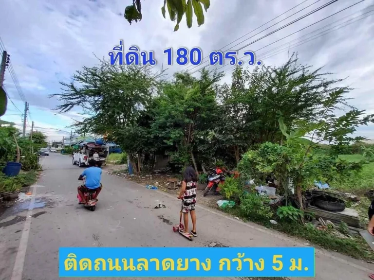 ขายด่วน ที่ดินคลองสาม 180 ตารางวา ติดถนนลาดยางมีไฟฟ้า ประปา คลองสาม ซอย 13 อคลองหลวง