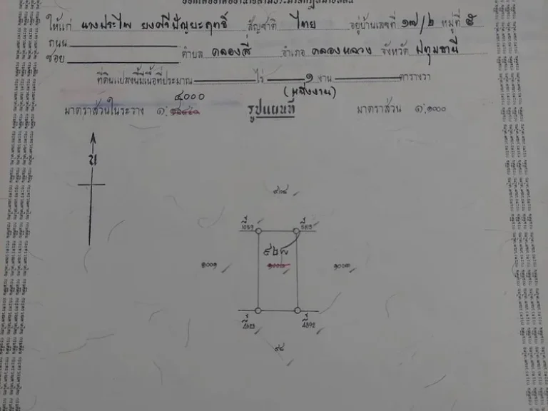 ขายด่วนที่ดินจัดสรรสำเร็จรูป คลองสี่ คลองหลวง ปทุมธานี