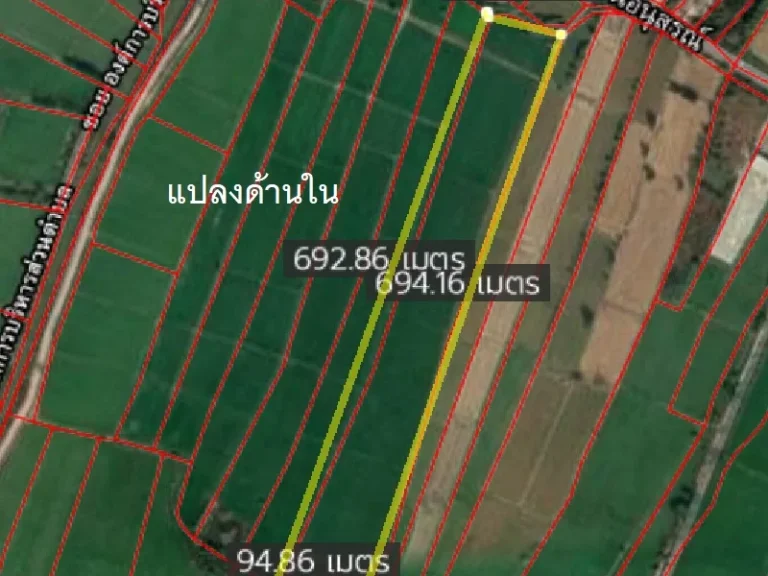 ขายด่วนที่ดินติดถนน3079 เนื้อที่ 35ไร่ 1งาน 46ตรว หาดยาง ศรีมหาโพธิ์