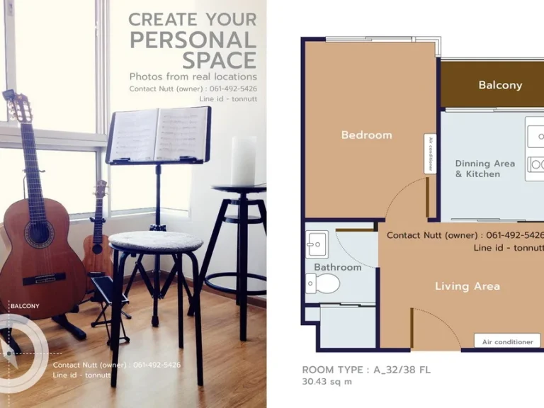 ขายคอนโดทำเลดี อ่อนนุช The Base Sukhumvit77 ชั้น 32 ห้องอยู่ชั้นสูง ทัศนียภาพสวย owner post