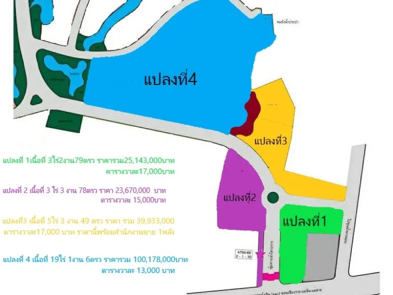 ที่ดินเอกสารสิทธิ์โฉนด แม่สาย โป่งผาติดถนนพหลโยธินมีให้เลือก 4แปลงปากทางเข้าขุนน้ำนางนอน