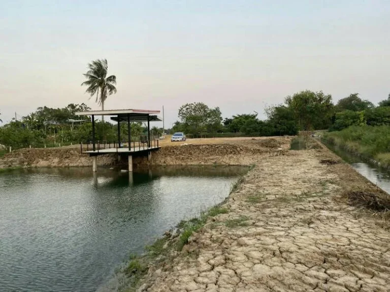 ขายที่ดินพร้อมบ่อและศาลาริมน้ำ ในอำเภอบ้านโป่ง จังหวัดราชบุรี