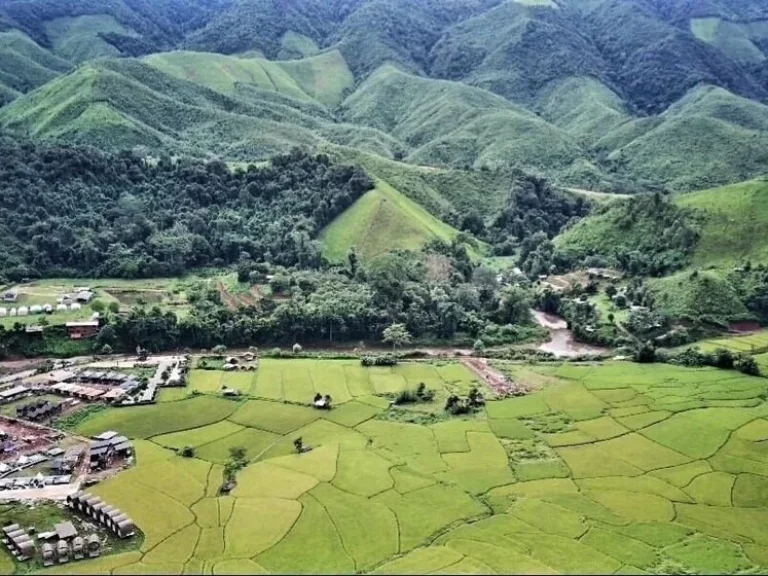 ขายที่ดินบ้านสะปัน บ่อเกลือ น่าน เหมาะสำหรับสร้างบ้านอยู่ยามเกษียณ รีสอร์ต ที่พักวิวทะเลหมอก ร้านอาหารวิวทุ่งนา คาเฟ่ริมน้ำว้าน้ำมาง