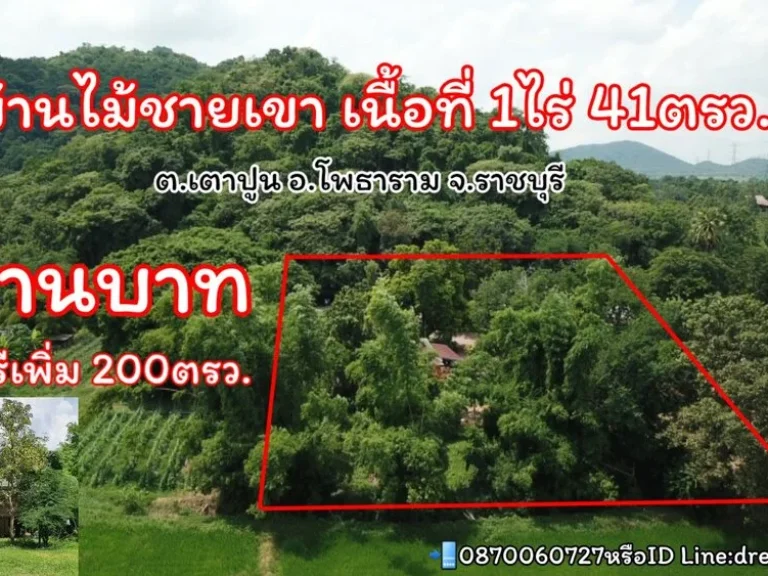 บ้านติดภูเขา ต้นไม้เยอะ ร่มรื่น 1ไร่ 41ตรวได้ที่ฟรีเพิ่ม 2งาน น้ำไฟพร้อม