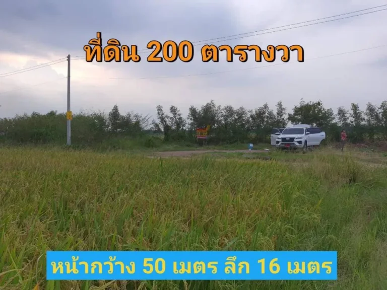 ขายที่ดินคลองสี่ตะวันตก 200 ตารางวา เหมาะสร้างที่อยู่อาศัย-บ้านสวน อคลองหลวง จปทุมธานี