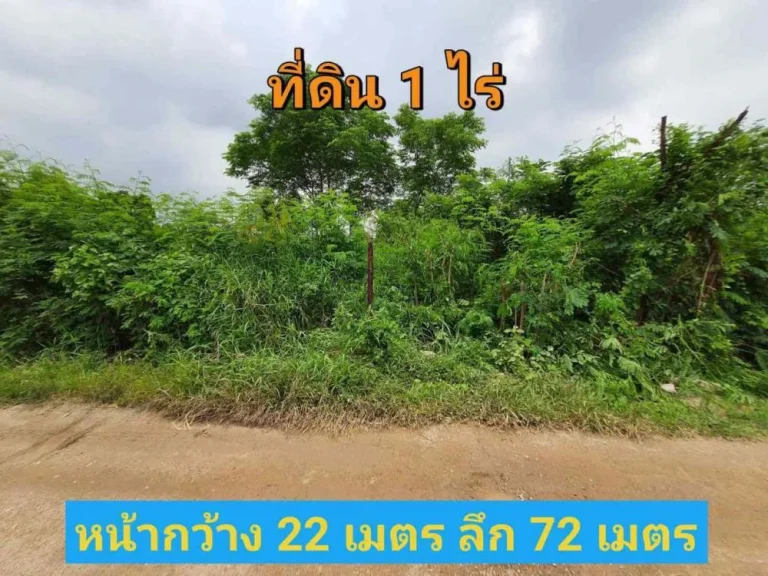 ขายที่ดิน 1 ไร่ ราคาถูกเหมาะลงทุน ซอยเอราวัณ 36 อคลองหลวง จปทุมธานี