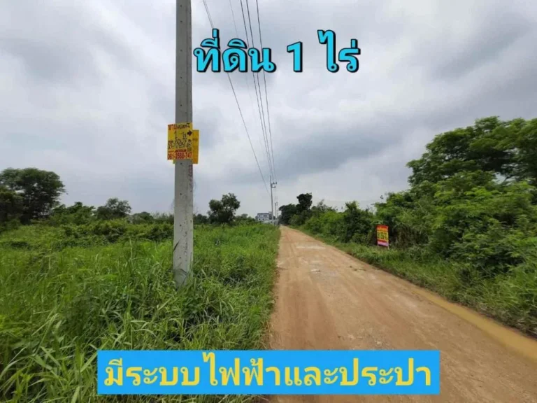 ขายที่ดิน 1 ไร่ ราคาถูกเหมาะลงทุน ซอยเอราวัณ 36 อคลองหลวง จปทุมธานี