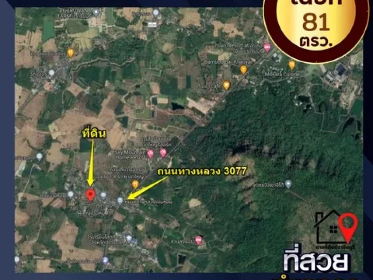 ขายที่ดิน 81 ตรว ใกล้อุทยานเเห่งชาติเขาใหญ่ ตเนินหอม อเมือง จปราจีนบุรี