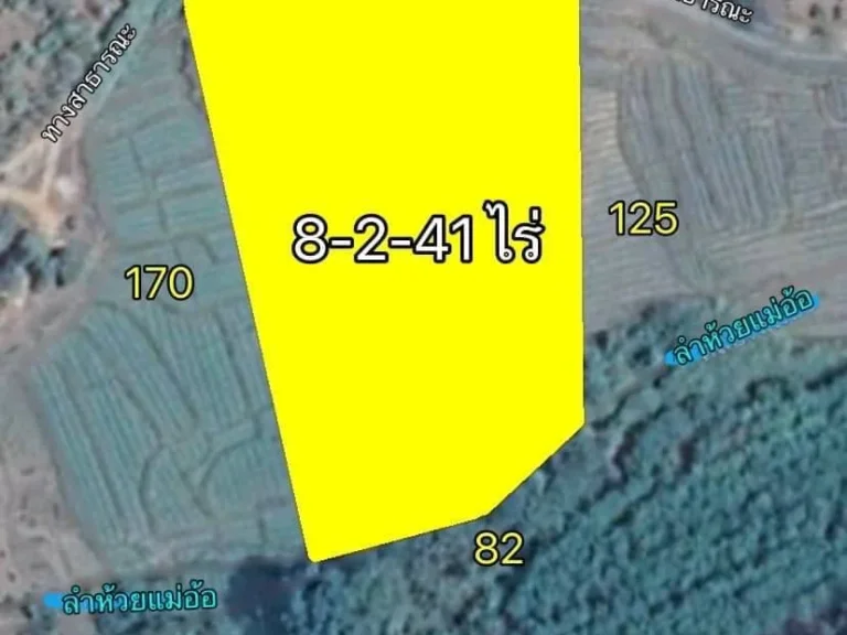 ขายที่ดินติดลำห้วย 8-2-41 ไร่ ตแม่นะ อเชียงดาว เชียงใหม่