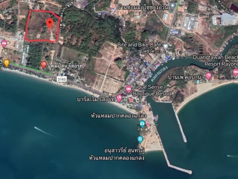 ขายที่ดิน 275 ไร่ ใกล้ติดทะเล หาดสวนสน อเมือง ระยอง telampline