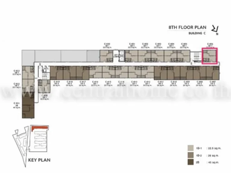 ขายเช่า คอนโด 23 ตรม พลัม คอนโด แจ้งวัฒนะ สเตชั่น เฟส 2 Plum Condo Chaengwattana Station Phase 2 อาคาร C ชั้น 8 ห้องมุม