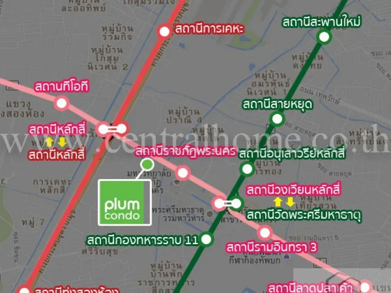 ขายเช่า คอนโด 23 ตรม พลัม คอนโด แจ้งวัฒนะ สเตชั่น เฟส 2 Plum Condo Chaengwattana Station Phase 2 อาคาร C ชั้น 8 ห้องมุม