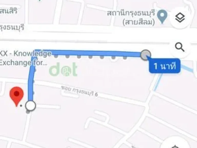 ที่ดินให้เช่า 61 ตรว ใกล้ BTSกรุงธนบุรี 400 เมตร 29000ด