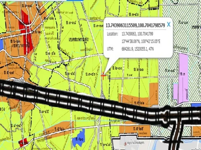 ขาย ที่ดิน กาญจนาภิเษก ใกล้ด่านทับช้าง เขตสะพานสูง กรุงเทพมหานคร