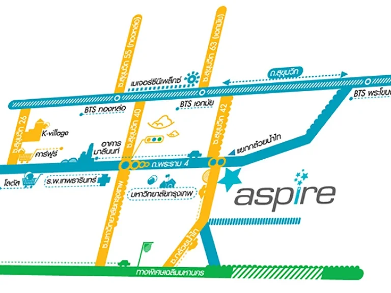 ให้เช่า คอนโด Aspire Rama 4 แอสไพร์ พระราม 4 ใกล้ MRT เอกมัย 900 ม