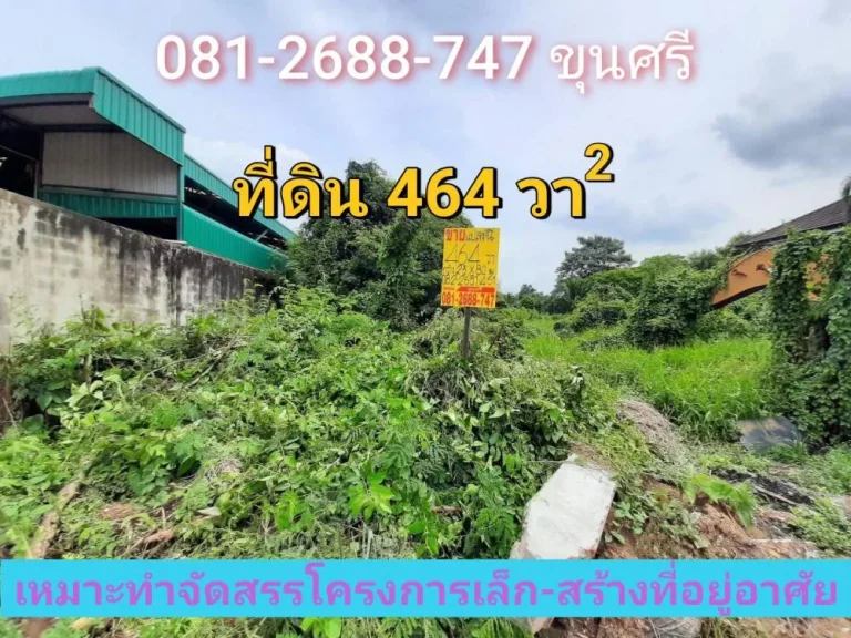 ขายที่ดิน 464 ตารางวา ต่ำกว่าราคาตลาด บางกรวย-ไทรน้อย43 เข้าซอย370ม อเมืองนนทบุรี