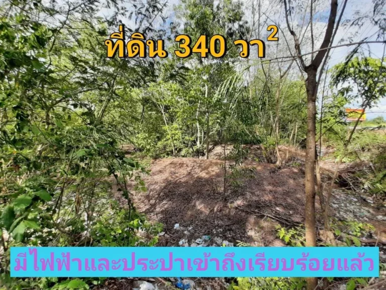 ขายที่ดินราษฎร์นิยม 340 ตารางวา แปลงมุม ติดถนนคอนกรีตสาธารณะ อไทรน้อย จนนทบุรี