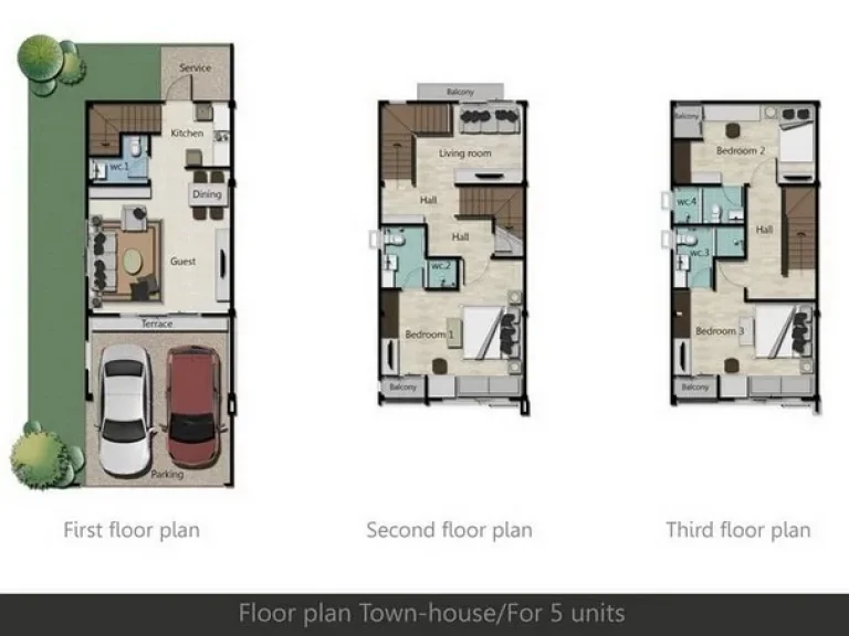 ให้เช่าทาวน์โฮม 3 ชั้น คาซ่า ซิตี้ วงแหวน - ลำลูกกา 20 ตรว