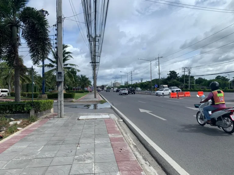 ขายด่วน ที่ดินแปลงสวยติดถนนสุขุมวิท สมุทรปราการ ฝั่งขาเข้าเมือง