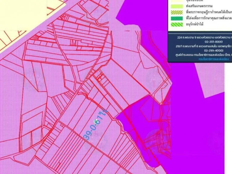 ขายที่ดิน 39-0-61 ไร่ ผังสีม่วงอ่อน พิกัด ตเขาคันทรง อศรีราชา จชลบุรี