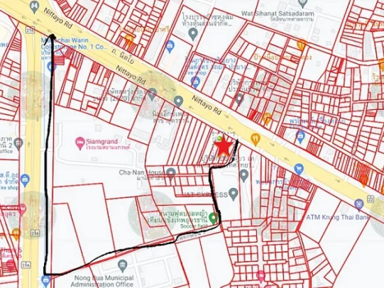 ขายด่วน ที่ดินพร้อมสิ่งปลูกสร้าง 518 ตรวา ติดถนนอุดร-สกล ถนนนิตโย อุดรธานี