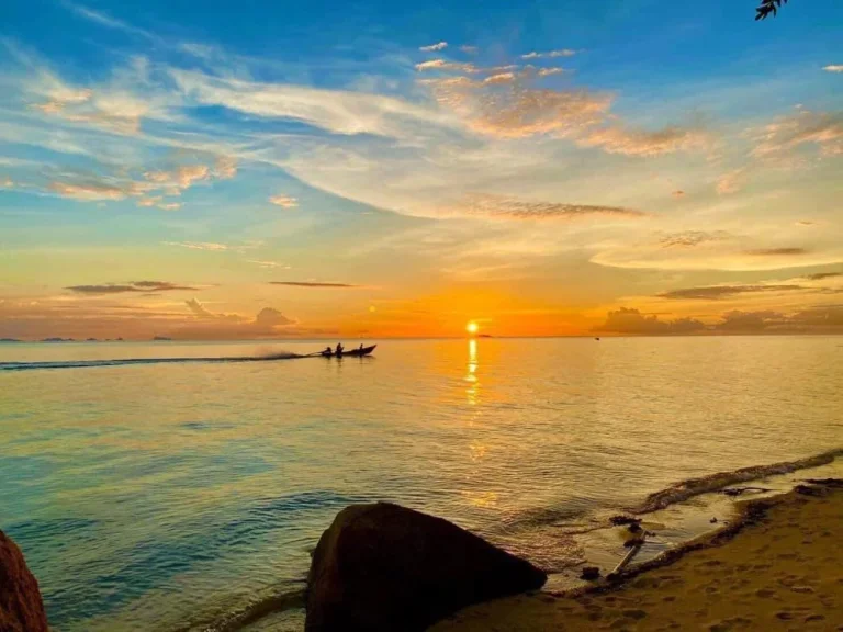 ขายที่ดินติดชายทะแล หาดส่วนตัว บนเกาะพะงัน 1 ไร่ เห็นพระอาทิตย์ตก อ่าวปลายแหลม