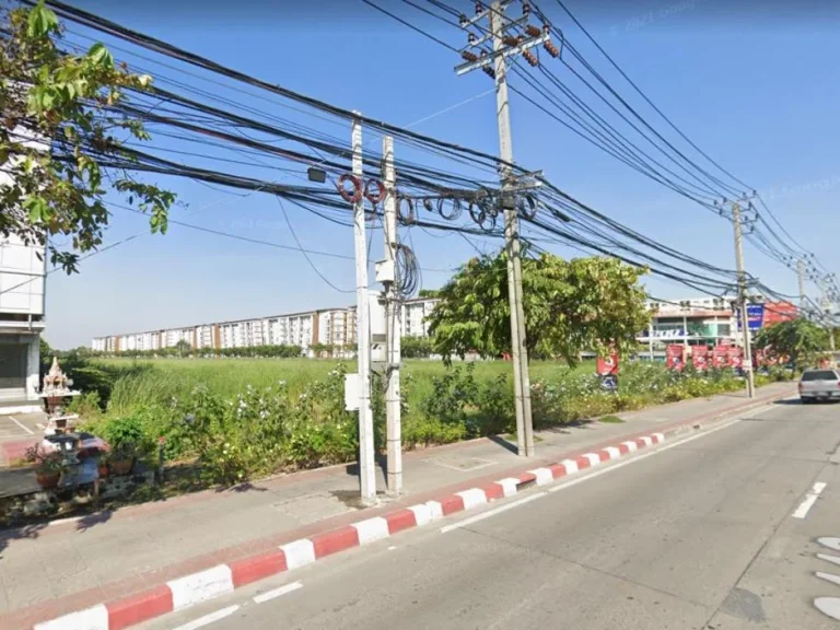 ขายที่ดินถนนใหญ่ร่มเกล้า 52 ไร่ พื้นที่สีส้ม ด้านหลังติดคลอง