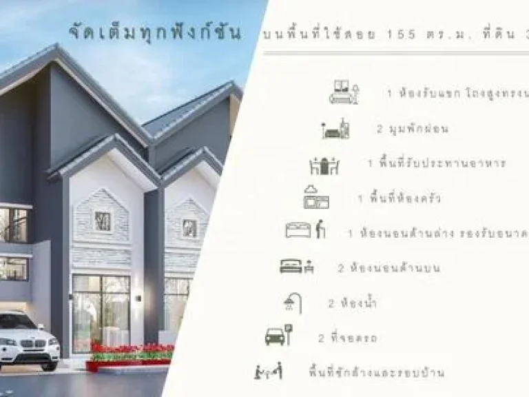 ขายบ้านรังสิตเวิร์คพอยท์ ใกล้สถานีรถไฟฟ้ารังสิต ปทุมธานี