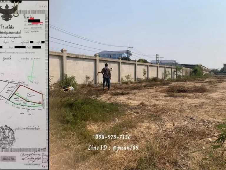ขายที่ดิน 14 ไร่ 2 งาน 44 ตรว อเมืองสมุทรสาครติดถนนพระราม 2 ผังสีม่วง