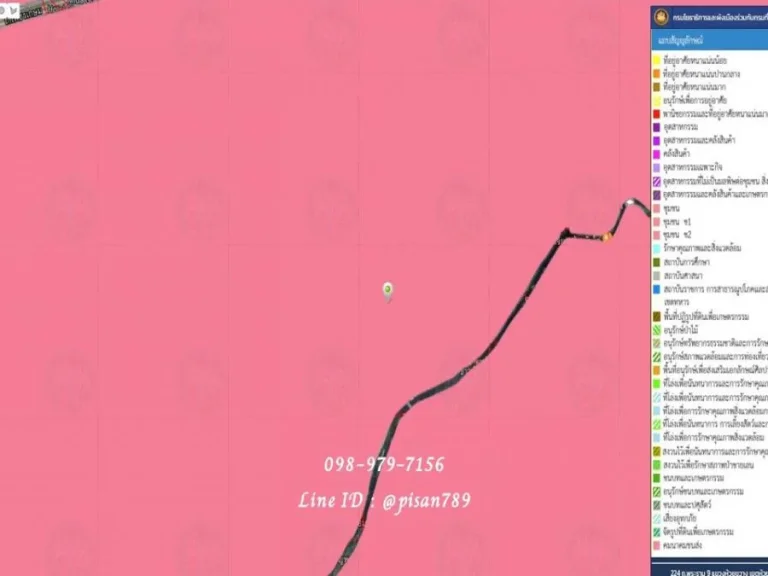 ขายที่ดินเปล่า ถมแล้ว เนื้อที่ 52 ไร่ 96 ตารางวา ติดถนนทวารวดีใต้ จังหวัดนครปฐม ผังสีชมพู