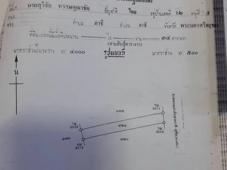 ขายอาคารพาณิชย์ 3 ชั้น ทำเลค้าขาย ติดถนนใหญ่ เสนา-อุทัย จังหวัดพระนครศรีอยุธยา อาคารพาณิชย์ เนื้อที่ 34 ตารางวา