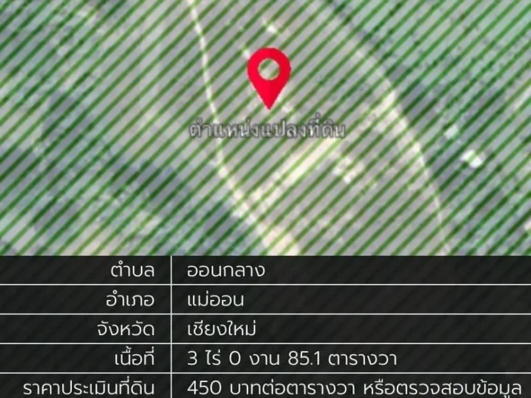 ขายที่ดินติดลำเหมือง 8-0-771 ไร่ ตออนกลาง อแม่ออน เชียงใหม่