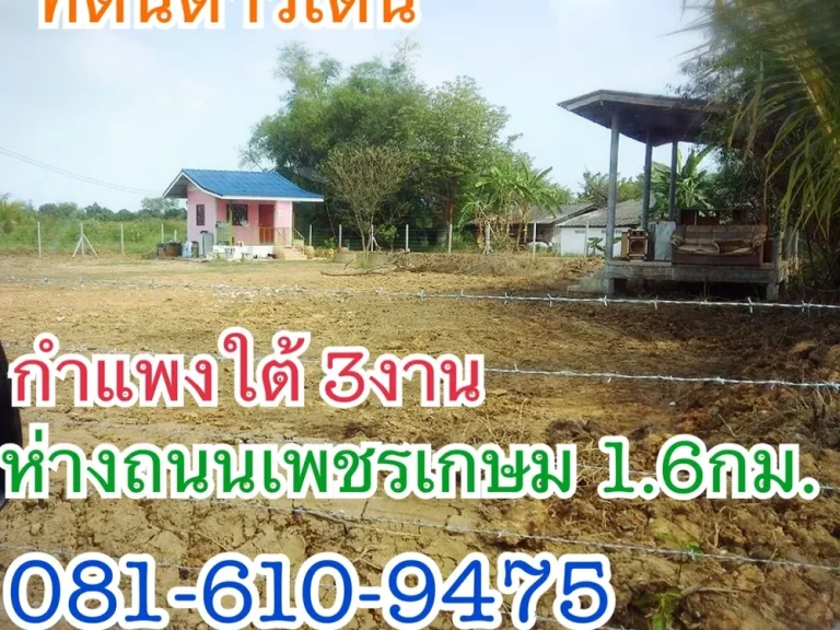 ขายที่ดิน บ้านกำแพง โพธาราม ใกล้ถนนเพชรเกษม16กม ราชบุรี