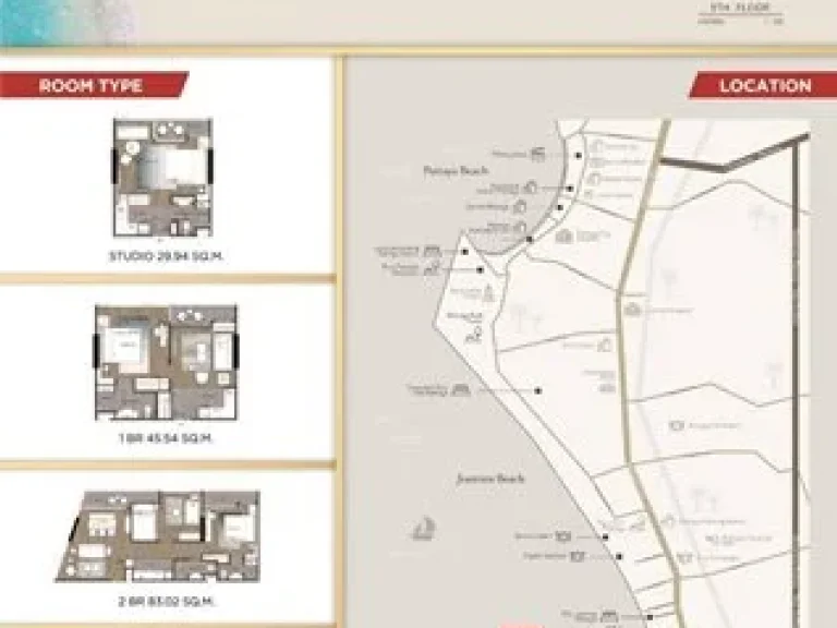 ขาย Bayphere premier suite ติดหาดนาจอมเทียน พัทยา การันตีค่าเช่า7รับซื้อคืนสิ้นปีที่5 R097