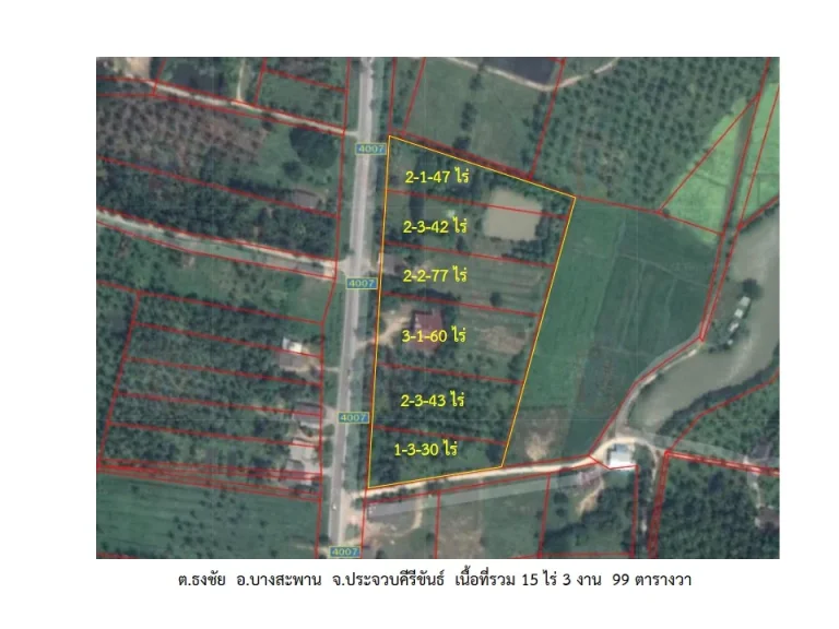 ที่ดิน2-5 ไร่ ถมแล้ว ปลูกไม้ป่าเศรษฐกิจ บ้านกรูด บางสะพาน จประจวบฯ