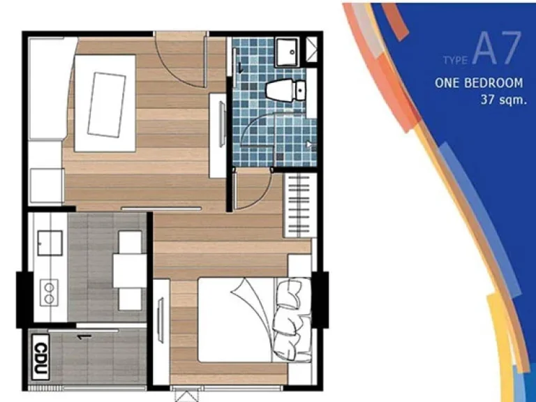 คอนโด 1 ห้องนอน ที่ มีสไตล์ เซ็นทรัล บางนา 1 Bedroom Unit at MeStyle Central Bangna