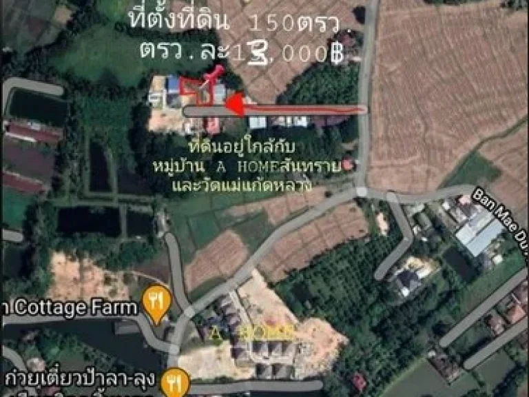 ขายที่ดิน 107ตรว 14ล้านบาท ผ่อนกับเจ้าของได้ ตสันทรายหลวง อสันทราย เชียงใหม่