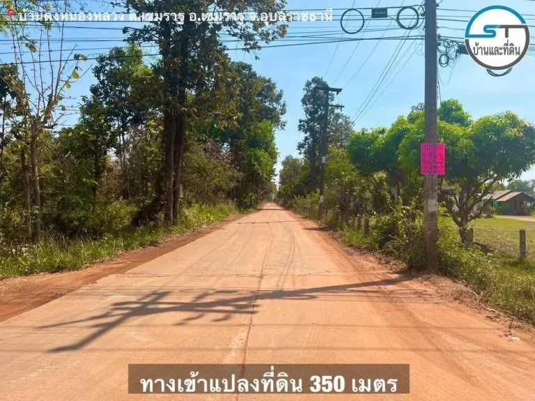 ขายที่ดินเปล่า บ้านดงหนองหลวง ตเขมราฐ อเชขมราฐ จอุบลราชธานี เนื้อที่ 34 ไร่ 3 งาน 56 ตรว