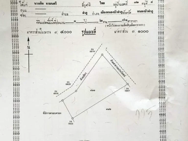 ขายที่ดิน ติดน้ำตกเฒ่าโต้ อยู่ในเขตเทศบาลหนองบัวลำภู