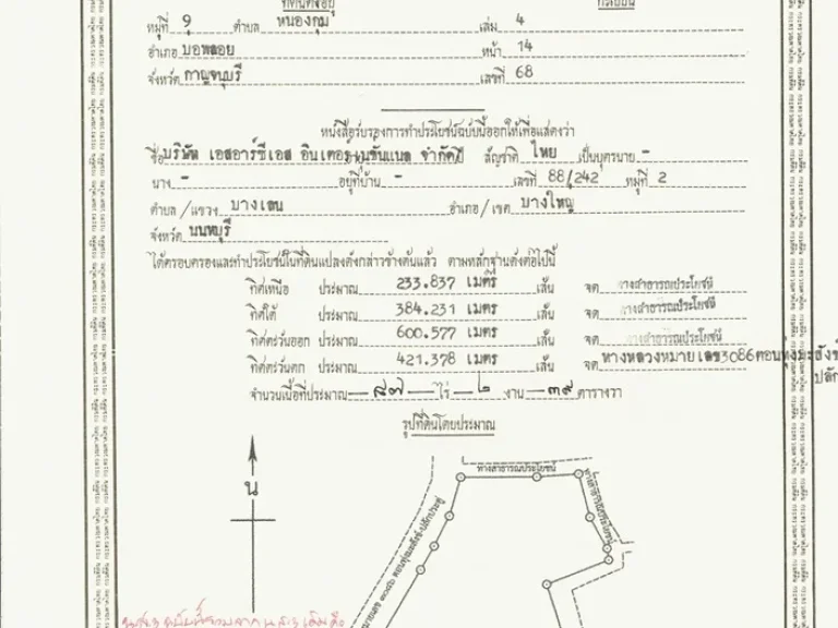 ขายด่วน ที่ดินบ่อพลอย จกาญจนบุรี ติดถนนใหญ่ 60 ไร่ ทำเลสวย ใกล้สวนสัตว์เปิดซาฟารีปาร์ค กาญจนบุรี