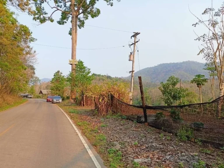 ขายที่ดินติดถนนทางหลวง ติดลำเหมือง 18-3-26 ไร่ อสะเมิง เชียงใหม่