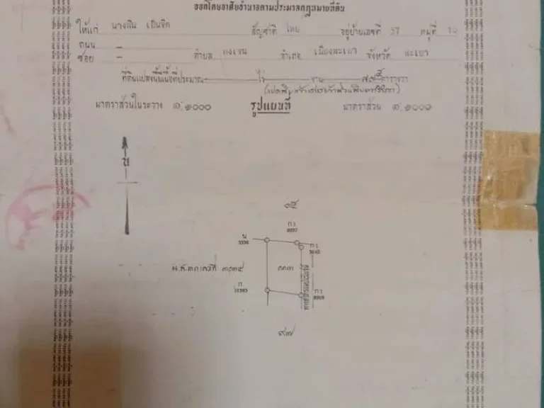 ขายที่ดิน มีโฉนด ราคาถูก 259000 เท่านั้น ภูกามยาว พะเยา