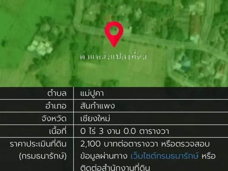 ขายด่วนที่ดินแม่ปูคา 300 ตรว อสันกำแพง เชียงใหม่