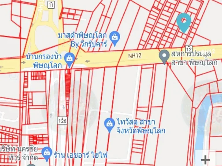 ขายที่ดิน 101ตรว ใกล้สะพานสี่แยกอินโดจีน เมืองพิษณุโลก เจ้าของขายเอง