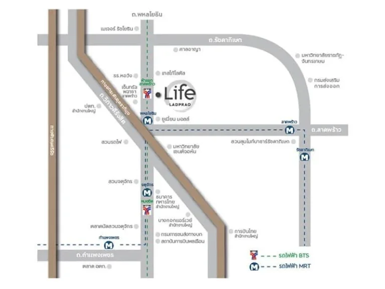 ให้เช่าห้อง Condo Life Ladprao ห้องสวย พร้อมอยู่ CR-0017